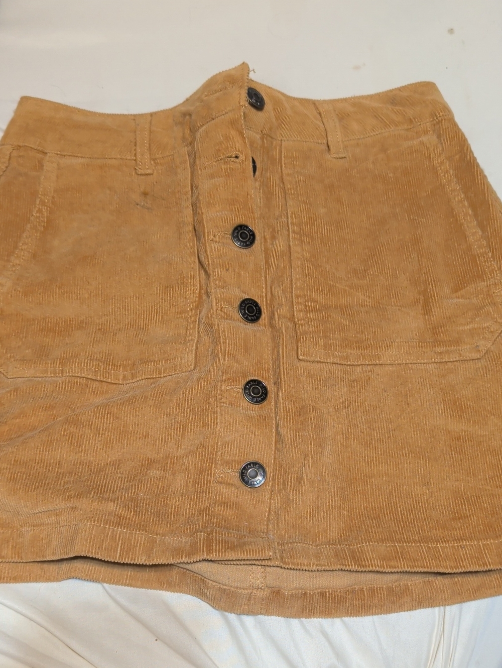Wild Fable Button-Front Corduroy Mini Skirt - Tan